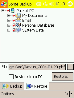 [軟體分享與教學] PDA備分軟體.........使用Sprite Backup