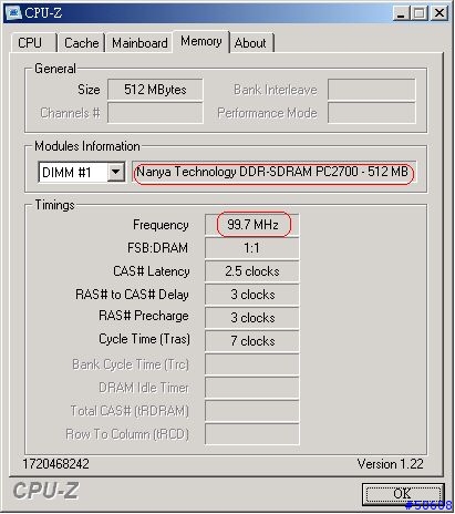 3種規格的 Ram 測試