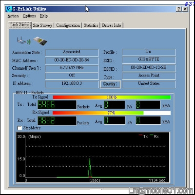 [Ln測試報告]Gigabyte 802.11g Wireless Router AP & Wireless LAN Card