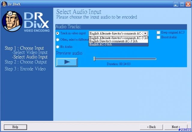 【教學】如何用 Dr. Divx 將 DVD 的 VOB 檔轉成 SMARTMOVIE 可接受的 高品質AVI 檔