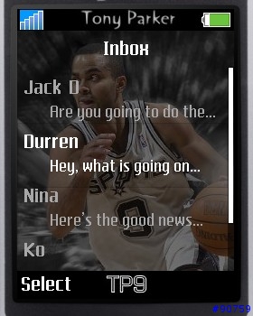 [分享 S700i] NBA~ Tony Parker  主題, 小子初次做的,大家有什麼意見?