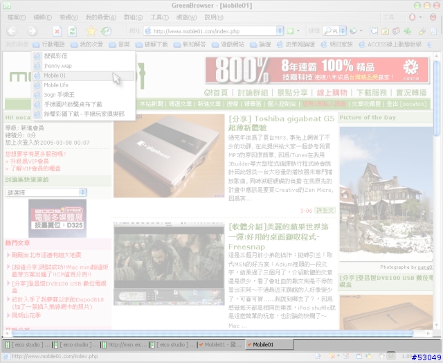 IE 與 FireFox 外的另一個選擇 -- GreenBrowser