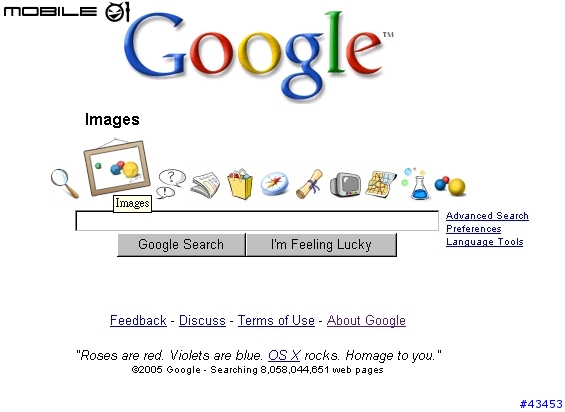 Google OSX 介面