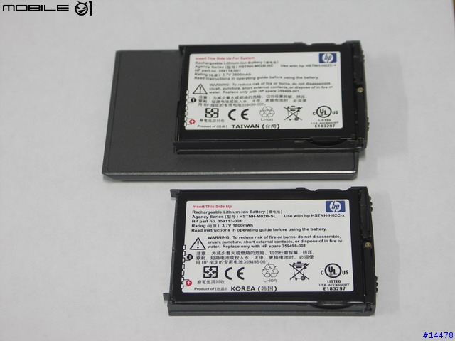 HP iPAQ hx4700 原廠專用厚電池3600mAh 的廬山真面目~~