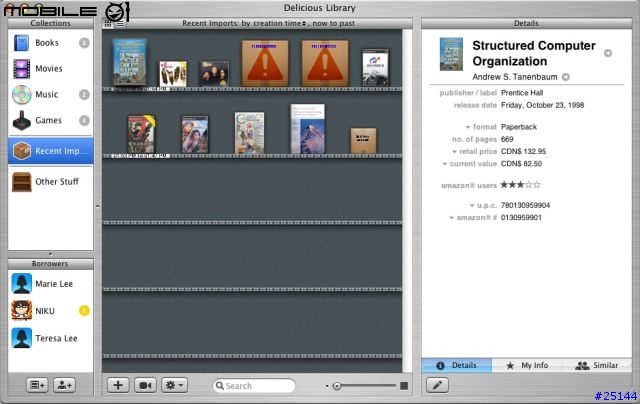 [阿西摩好用分享] 管理CD, 圖書, 遊戲的好幫手 - Delicious Library