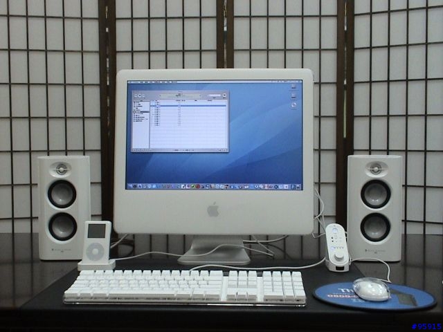 [分享] (加上圖了!!) 終於加入蘋果家族!! 新iMac G5 20吋＋新iPod 60G＋Altec Lansing MX-5021(white)