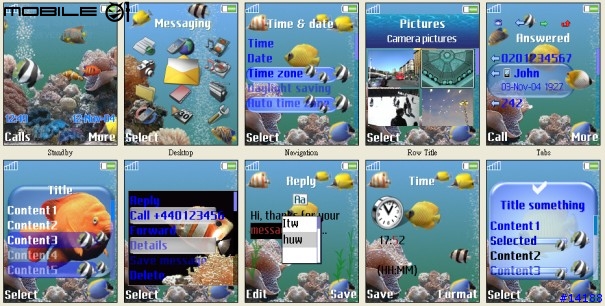 [K750i]手機也可養魚~動態水族箱佈景主題(+XP主題 9/1新增)