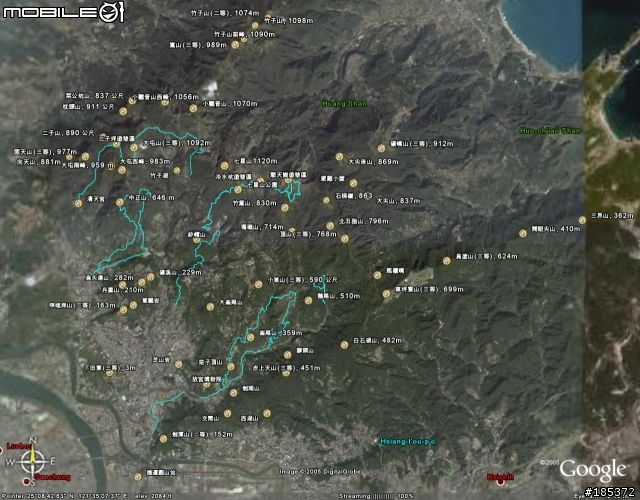 [分享][下載][教學]GOOGLE EARTH陽明山系KMZ+航跡kmz以立體方式航行陽明山