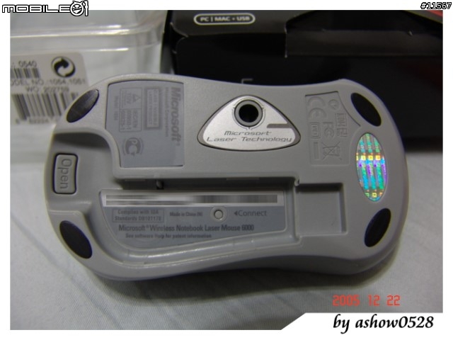 [年未搶積分大作戰]Microsoft Wireless Notebook Laser Mouse 6000《無線迅雷鯊 6000》