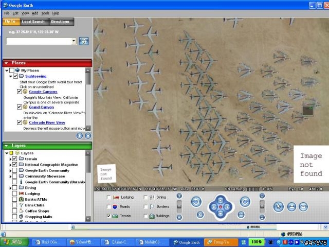 Google Earth 找到美國的飛機墳場