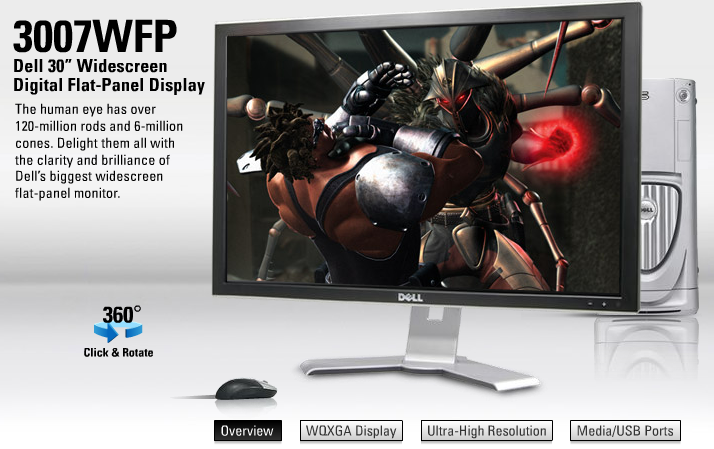 [新式樣] Dell 發表30吋 LCD  --「3007WFP 」解析度可至 2560x1600