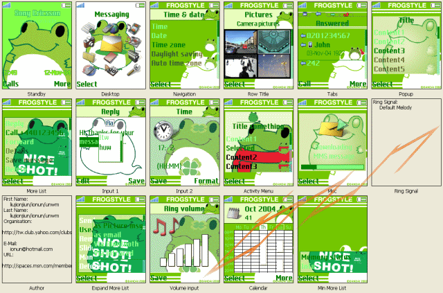 [K750i] Frog Style 原創主題 (2006.03.16新增Frog Style1.6)