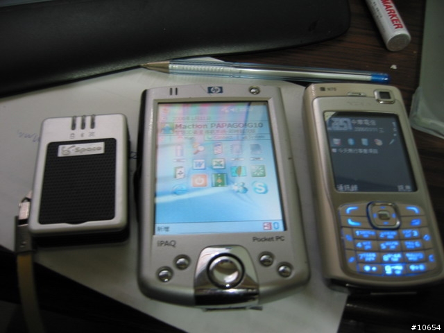 papago 即時路況 PDA2210 ＋ 藍芽GPS ＋ 3G NOKIA N70藍芽手機