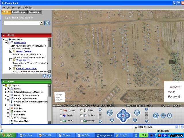 Google Earth 找到美國的飛機墳場