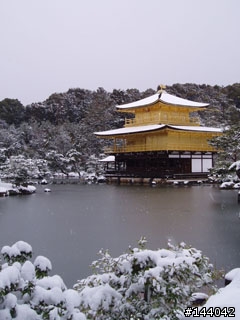 V903sh《大雪紛飛金閣寺》需要的拿去當桌布~~
