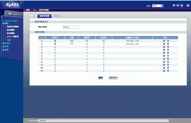 合勤 Zyxel P-335WT NAT問題