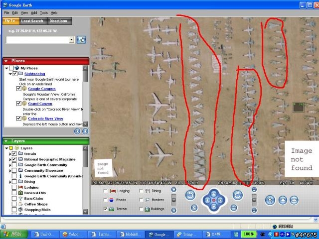 Google Earth 找到美國的飛機墳場