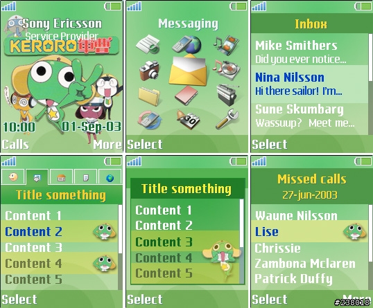 [K700] 我也來發佈一個 K700i 的佈景主題 - keroro 軍曹