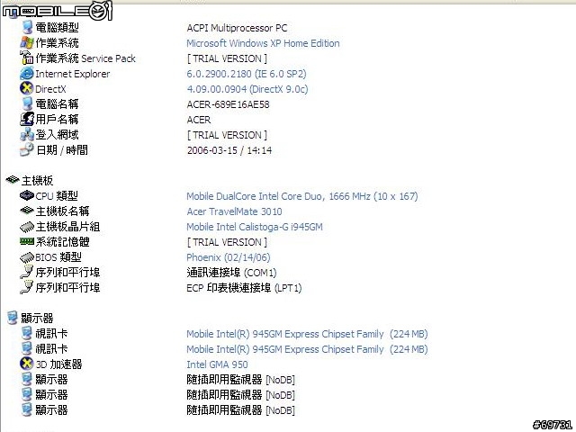 [分享]ACER 3012WTMi(NAPA-DOG)