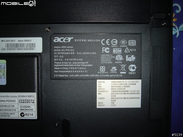 [分享]Acer Aspire 3003Lci 長輩上網機~學生文書報告機~