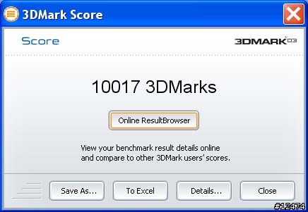 測試 NB 顯示卡 3DMark03 的比較，請踴躍貼文