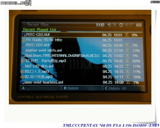 [分享]PMP的王者, iAudio A2 開箱ok-韌體升級ok-OTG測試ok-LCD輸出測試ok-新增簡單錄音/影介紹!
