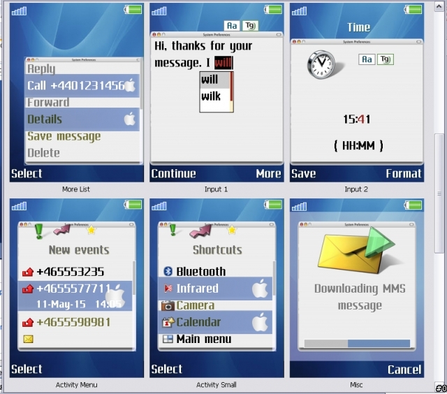 [W900i]MAC OS 佈景主題超美的!