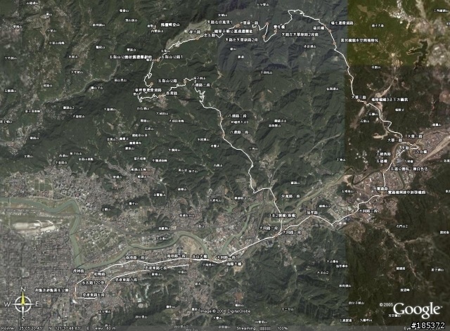 [整合應用]60CS+MAPSOURCE+GOOGLE EARTH+OZIEXPLORER+PHOTOCAP+xIMAGE整體應用例-瑪七產業道路-五指山-八連路62.1km