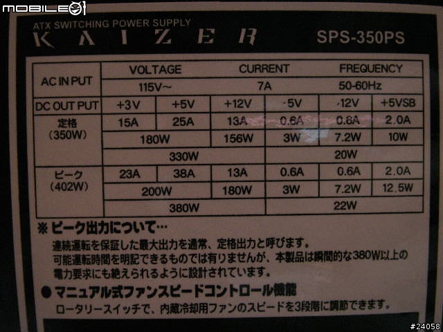 [發問]這顆POWER好嗎？KAIZER凱撒大帝350W(有附包裝圖)