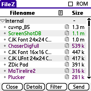 [Palm 教學] 免費的檔案管理工具 - FileZ (28)