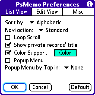 [Palm 教學] 更好的記事軟體 - PsMemo (25)