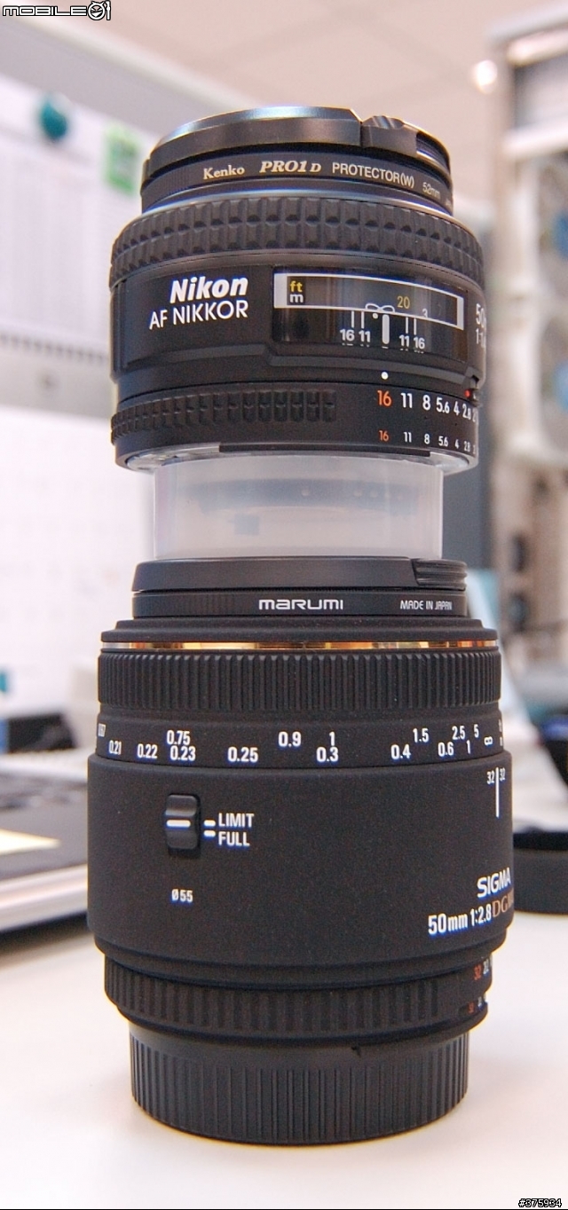 SIGMA 50MM 1:28 DG MACRO D for Nikon開盒圖