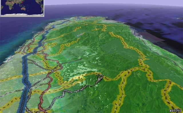 [軟體應用] 當Google Earth遇上PAPAGO - 在GE上貼等高線地形圖