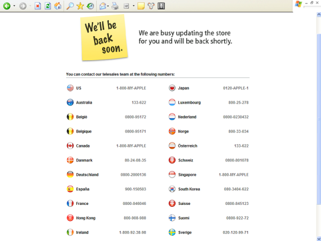 Apple Online Store 正在更新! New MacBook!?
