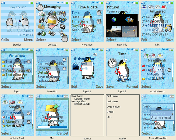 [z610] msn常用小企鵝、音速小子動態主題--11/30新增和風主題