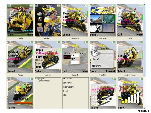 [原創]W700I W800I K750I剛出爐的ROSSI主題 喜歡GP的朋友不能錯過喔!