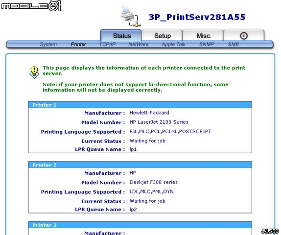 [分享] 在 ZOT PS530 印表伺服器上安裝 HP Deskjet F370 噴墨事務機