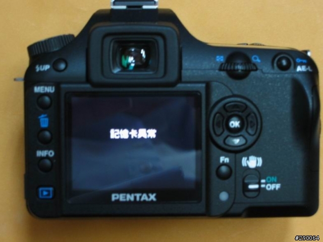 Pentax K100D ---  記憶卡異常