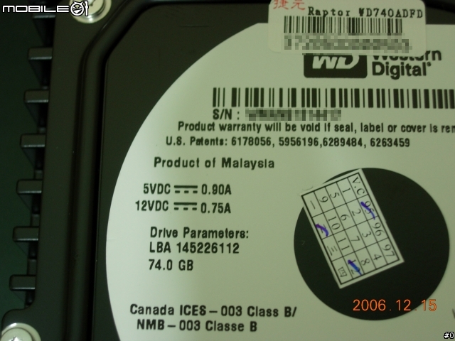 [分享] WD Raptor 740ADFD（萬轉暴龍）開箱照 + 不負責測試報告