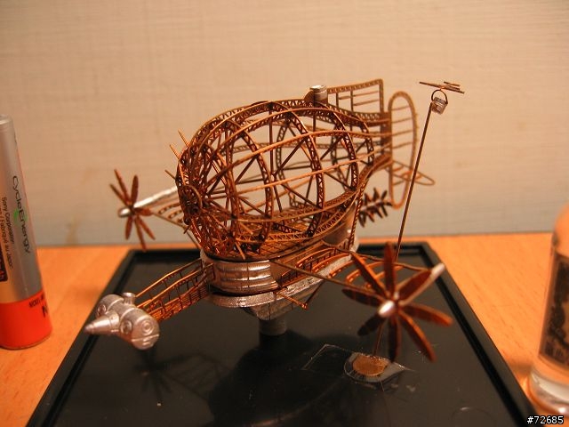 天空之城海盜金屬模型船 (圖多) Laputa Airship of Viking Tigermoth