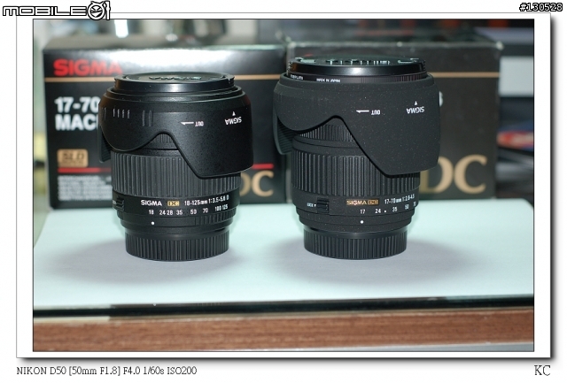 兄弟鬩牆-- SIGMA 17-70mm F2.8-4.5 DC Macro  VS. 18-125 F3.5-5.6