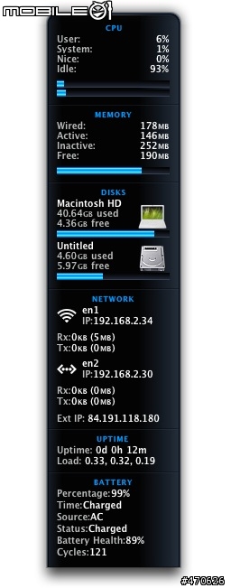 【Widget推薦】iStat Pro 系統資訊一把捉