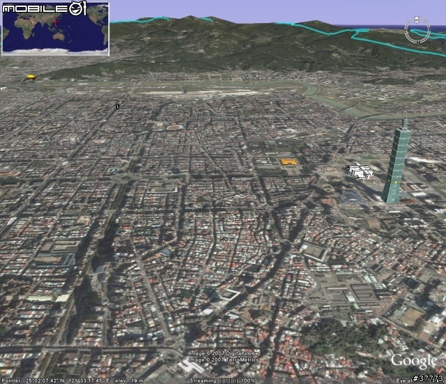 Google Earth 今天有台北101  高雄東帝士大樓的3d圖了