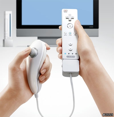 [Wii]隨機附的左手雙截棍控制器與零售的差別