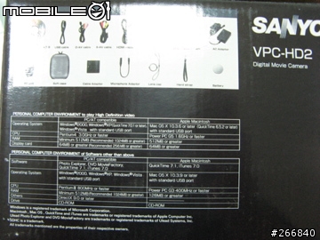 [開箱照] 輕便攝錄影機 Sanyo Xacti HD2 (20070321更新）