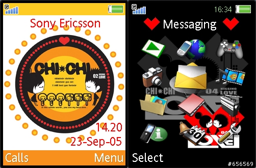 ※新增[k800/w810]新年主題※[k800/w810/k750]自繪主題。戀+親親+新年