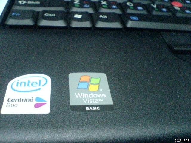 剛入手x60(1706-BW5),Windows Vista貼紙(BASIC)與實際系統(Business)不符合??