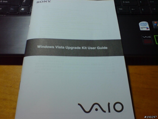 哈哈哈，總算收到sony的vista upgrade cd了