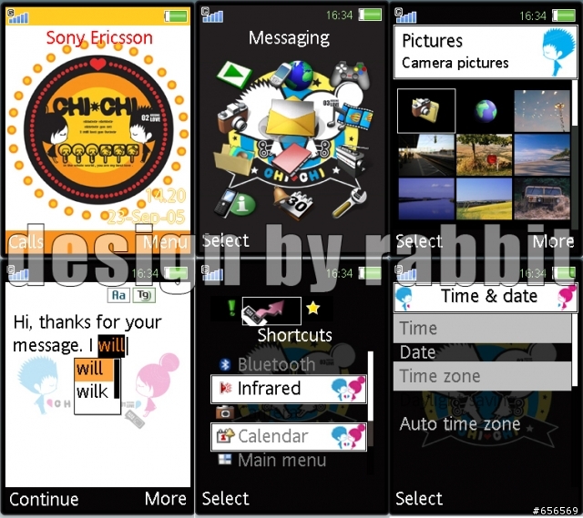 ※新增[k800/w810]新年主題※[k800/w810/k750]自繪主題。戀+親親+新年