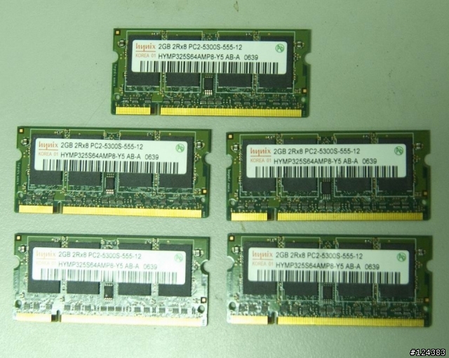 燒~燒~燒~~單隻hynix ddr2 667 2g記憶體*5